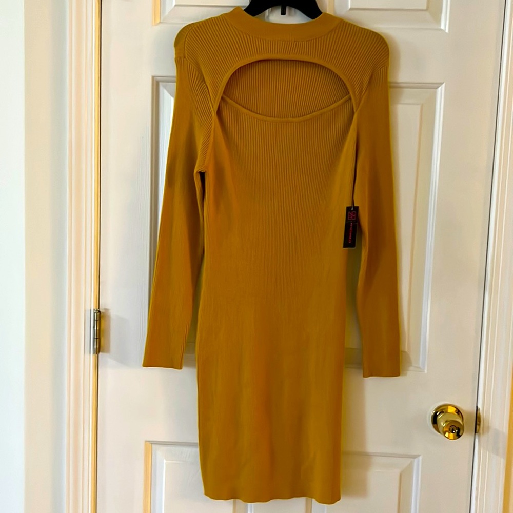 New Sweater Dress With Cut Out Chest